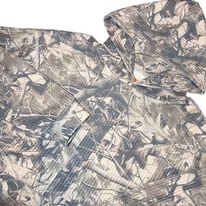 Negative Space‎ NWT Mens Pullover Woods Camouflage Waffle Knit Hoodie Hunting Lg